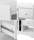Bedside Tables Set of 2 Nightstand Shelf White