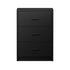 Bedside Table 3 Drawers Nightstand Bedroom Storage Black