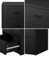 Bedside Table 3 Drawers Nightstand Bedroom Storage Black