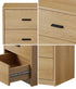 Bedside Table 3 Drawers Nightstand Bedroom Storage Natural