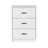 Bedside Table 3 Drawers Nightstand Bedroom Storage White