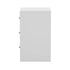 Bedside Table 3 Drawers Nightstand Bedroom Storage White
