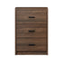 Bedside Table 3 Drawers Nightstand Bedroom Storage Walnut