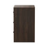 Bedside Table 3 Drawers Nightstand Bedroom Storage Walnut