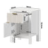 Bedside Table Nightstand 2-Pack, White, 39x30x52.5cm Each Piece