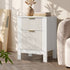 Bedside Table Nightstand 2-Pack, White, 39x30x52.5cm Each Piece