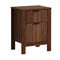Modern Bedside Table Nightstand, Dark Walnut, 39x30x52.5cm Size