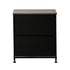 2pc Bedside Tables Fabric Cabinet 2 Drawers Nightstand