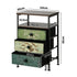 Bedside Table Fabric Nightstand 3 Drawers End Table Shelf