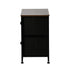Bedside Table Fabric Nightstand 3 Drawers End Table Shelf