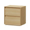 Bedside Table 2 Drawers Bedroom Nightstand No Handle Natural