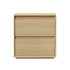 Bedside Table 2 Drawers Bedroom Nightstand No Handle Natural
