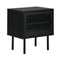 Bedside Tables Storage Cabinet Wood Black