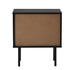 2X Bedside Tables Storage Cabinet Glass Door Black
