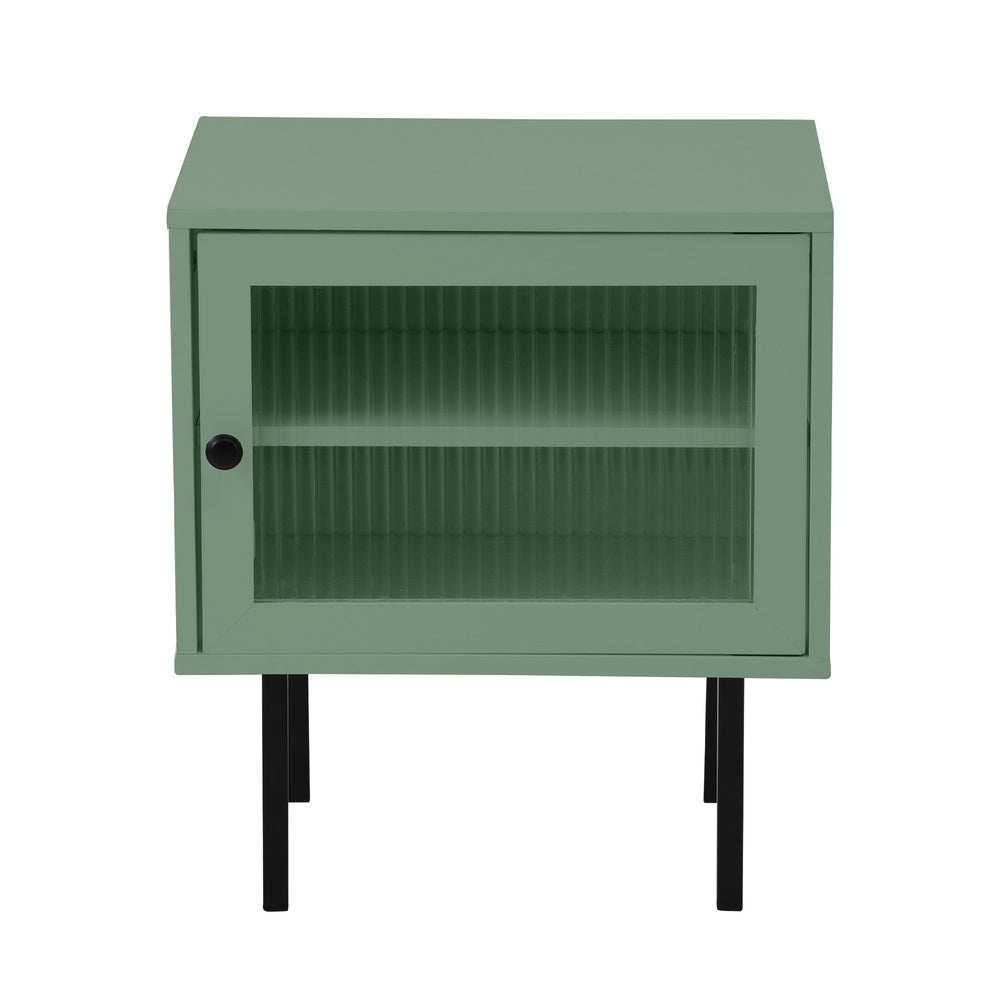 Bedside Tables Storage Cabinet Wood Green