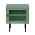 2X Bedside Tables Storage Cabinet Glass Door Green