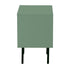 2X Bedside Tables Storage Cabinet Glass Door Green