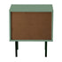 2X Bedside Tables Storage Cabinet Glass Door Green