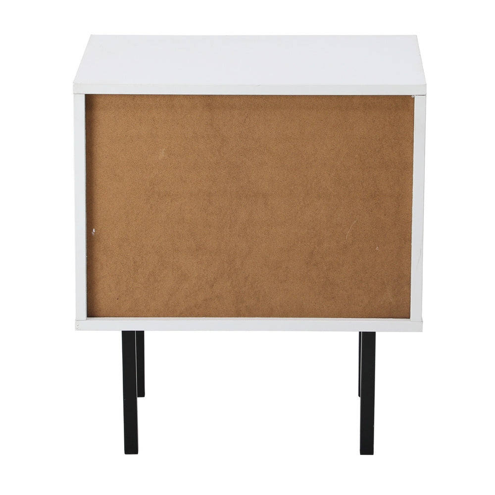Bedside Tables Storage Cabinet Wood White