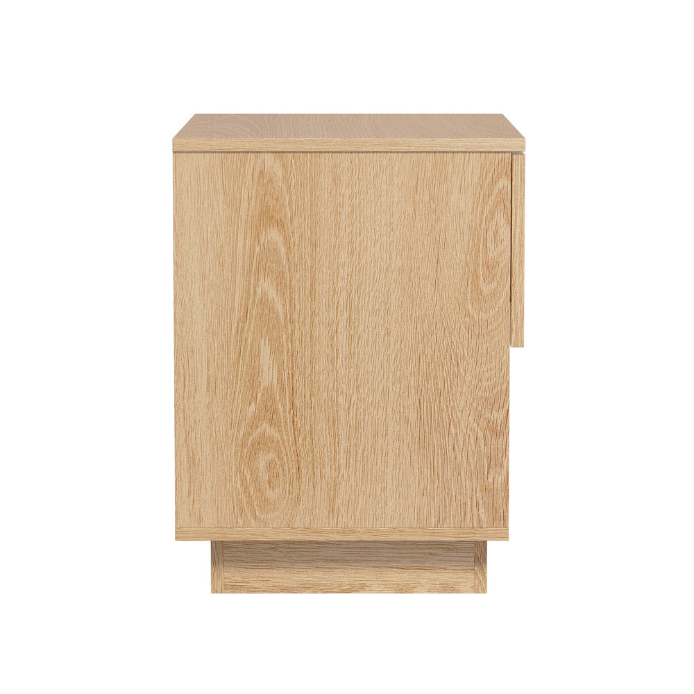 Bedside Table 1 Drawer Storage Nightstand Cabinet Natural