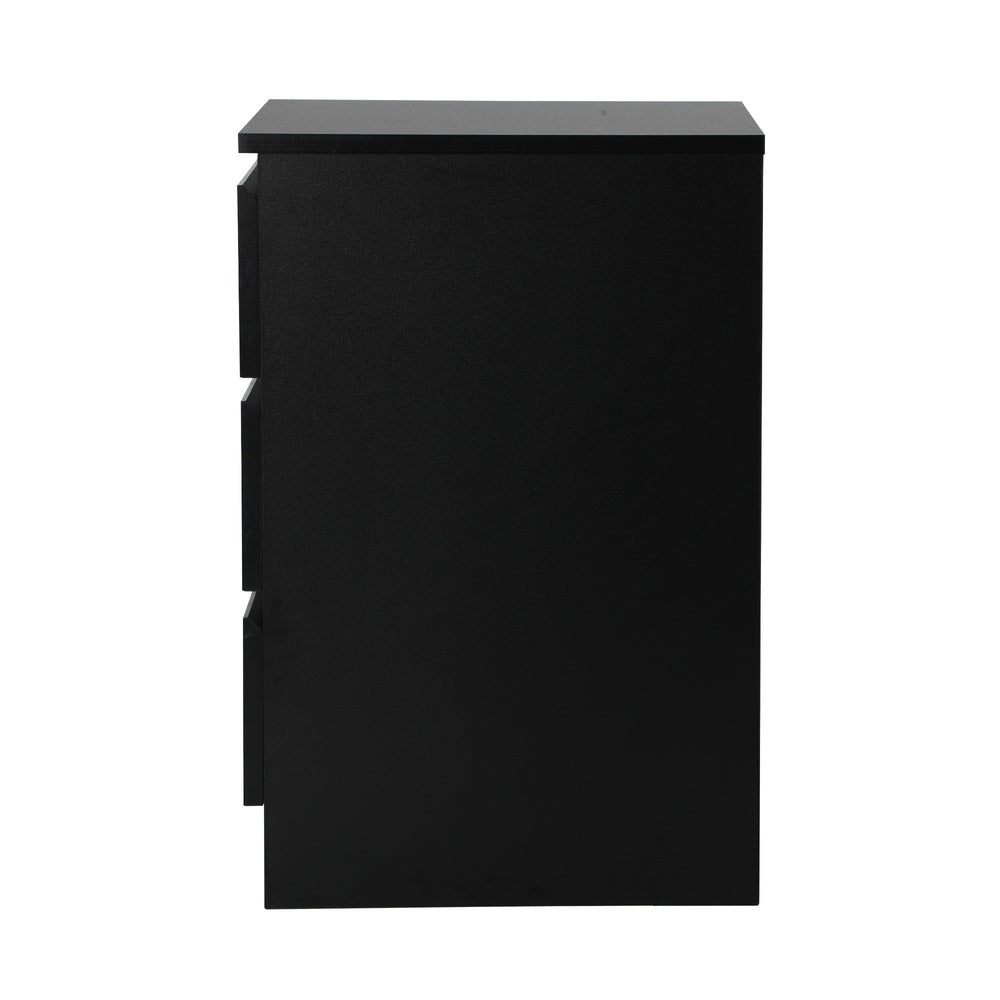 Bedside Tables Set of 2 Side Table Nightstand Black