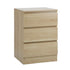 Bedside Table 3 Drawers Storage Cabinet Natural