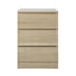 Bedside Table 3 Drawers Storage Cabinet Natural