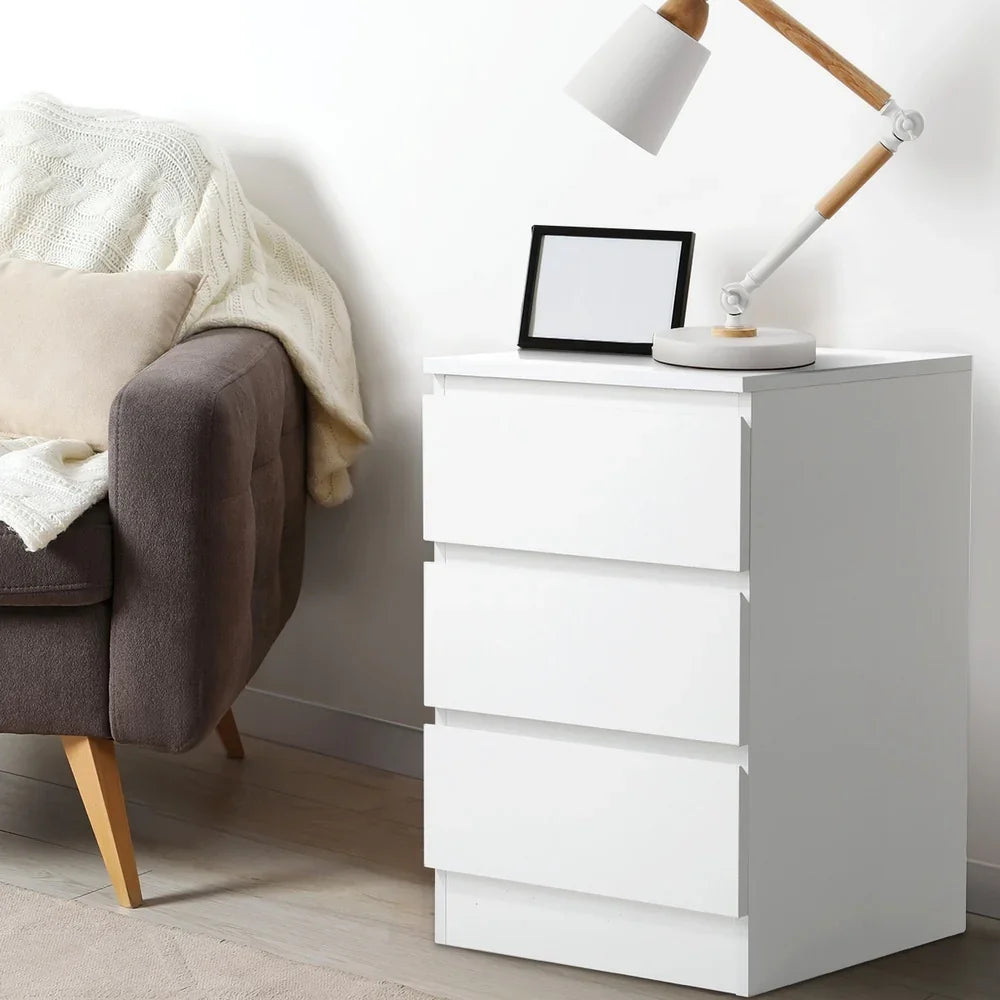 Bedside Tables Set of 2 Side Table Nightstand White