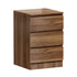 Bedside Table 3 Drawers Storage Cabinet Nightstand Walnut