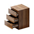 Bedside Table 3 Drawers Storage Cabinet Nightstand Walnut