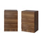 2x Bedside Table 3 Drawers Side Table Storage Cabinet Walnut