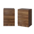 2x Bedside Table 3 Drawers Side Table Storage Cabinet Walnut