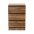 2x Bedside Table 3 Drawers Side Table Storage Cabinet Walnut