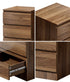 2x Bedside Table 3 Drawers Side Table Storage Cabinet Walnut