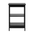 2x Side Table Coffee Bedside Sofa Tables 3-tier Shelf Black