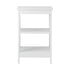 Side Table 3-tier Shelf X-Structured Sides White