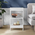 Side Table 3-tier Shelf X-Structured Sides White