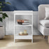 2x Side Table Coffee Bedside Sofa Storage 3-tier Shelf White