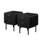 2x Bedside Table 2 Drawers Bedroom Nightstand Black