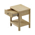 Bedside Table 1 Drawer Open Shelf Side End Table Natural