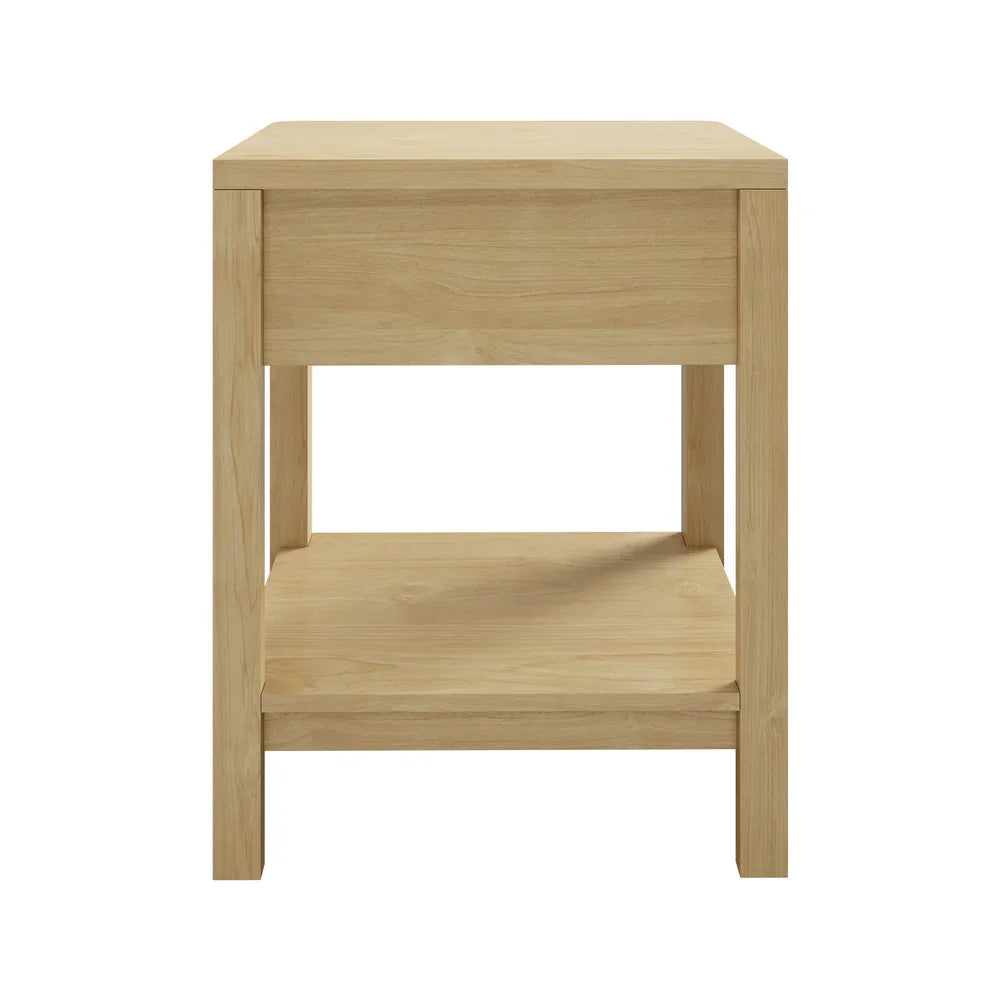 2x Bedside Table Drawer Side Table Storage Nightstand Natural
