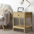 2x Bedside Table Drawer Side Table Storage Nightstand Natural