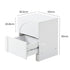 Bedside Table 2 Drawers Side Table White