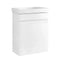 Bathroom Vanity Unit 400mm – White High‑Gloss Cabinet with Ceramic Basin