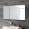 Bathroom Mirror Cabinet White MDF 3 Door Wall Vanity Storage