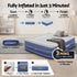 King Air Bed Inflatable Mattress with Built In Pump & Pillow