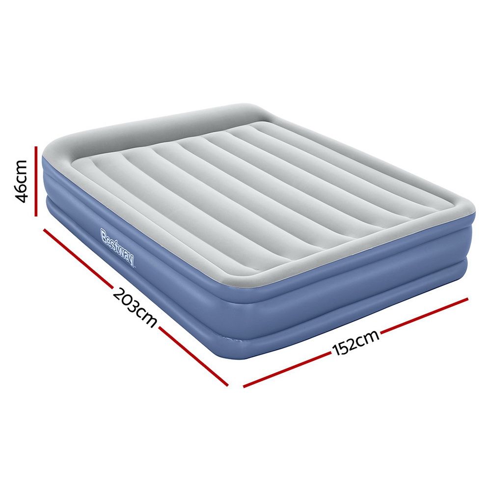 Queen Air Bed Inflatable Mattress with Built In Pump & Pillow