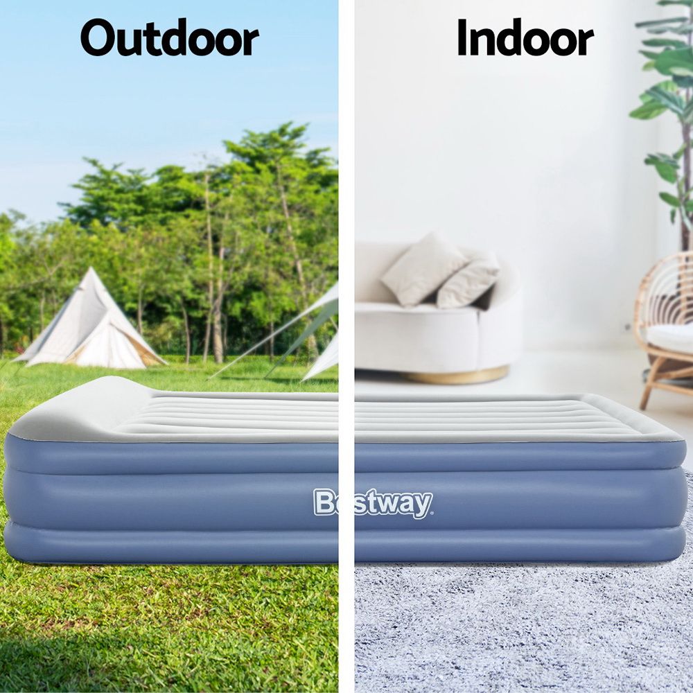 Queen Air Bed Inflatable Mattress with Built In Pump & Pillow