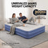 Queen Air Bed Inflatable Mattress with Built In Pump & Pillow