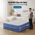 Air Bed Queen 56cm Coil Beam Built-in Electric Pump Navy